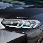 the detail display of the X4 BMW car's headlight cover made in 2022 year the detail display of the X4 BMW car's headlight cover made in 2022 year