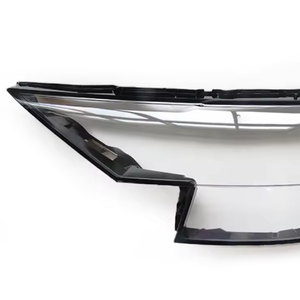 the left side view and details of Q8 headlight lens glass