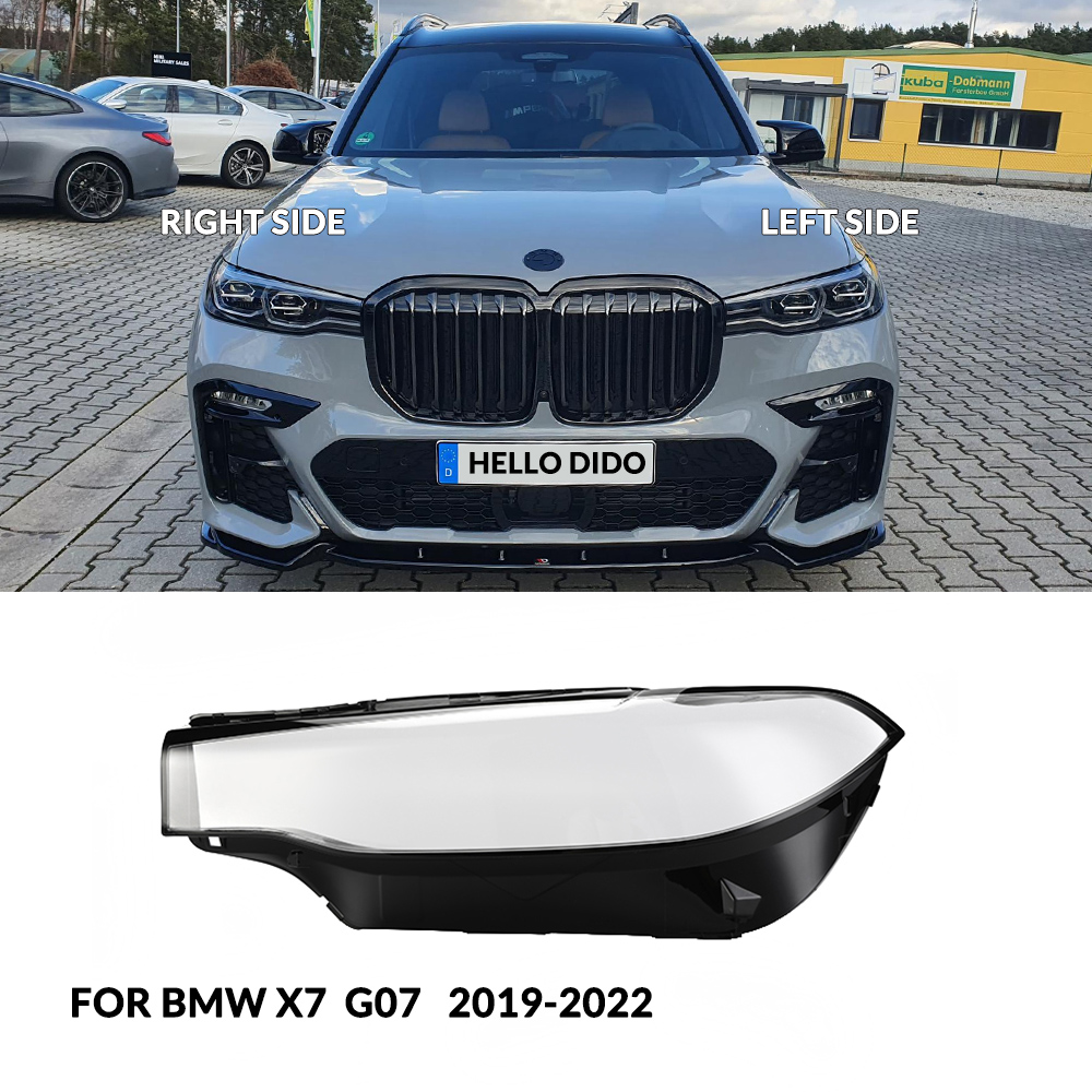 the installation of the BMW X7 G07 headlight cover replacement made in 2021 year