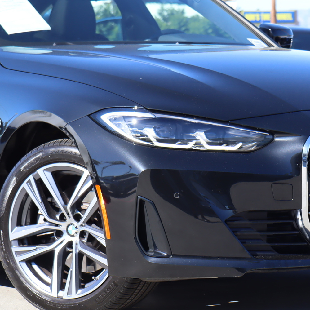 the actual application of headlight glass in BMW 4 series auto