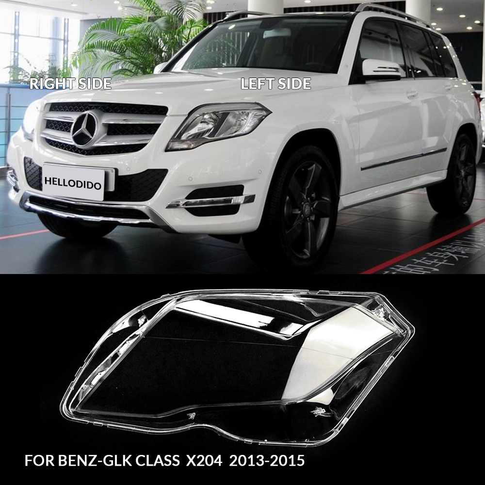 the x204 headlight lens cover has been installed on a 2015 year benz-glk car
