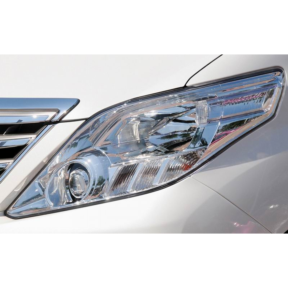 the enlarged headlight lens cover for toyota alphard
